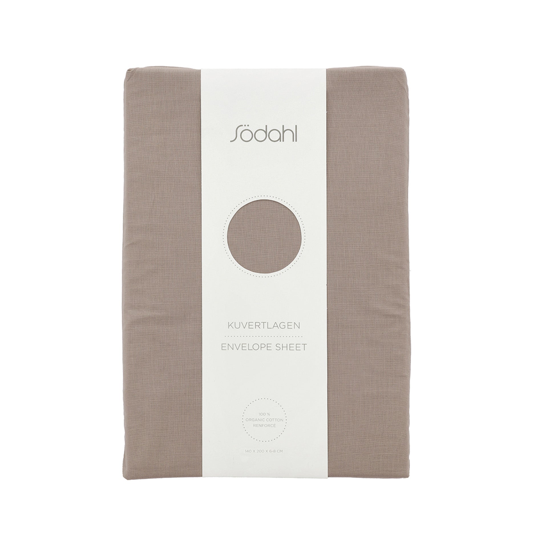 Calm Spannbettlaken 140x200x8 cm Taupe